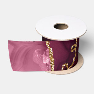 Glitzer Agate für Rot- und Gold-Imitate Satinband