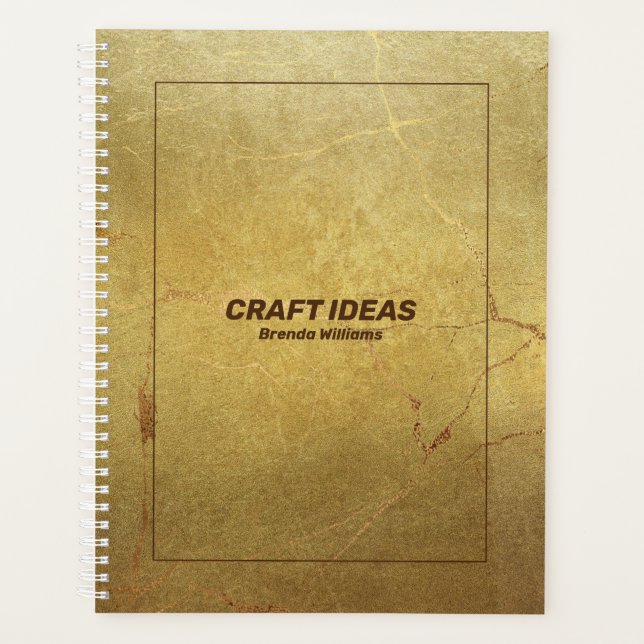 Glitzer-Akzent aus Goldmarmor Planer (Vorderseite)