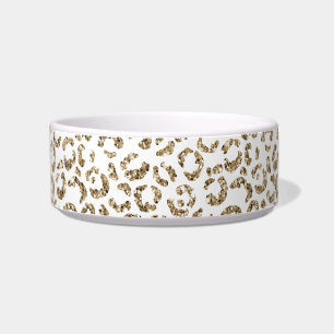 Glitzer Antiquitäten Gold Leopard Print       Napf