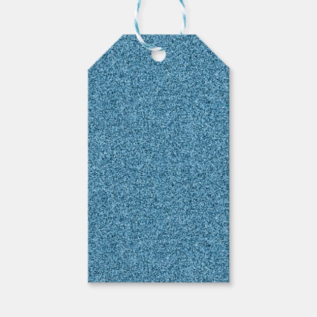 Glitzer aquamarin Imitate Geschenkanhänger (Vorderseite)