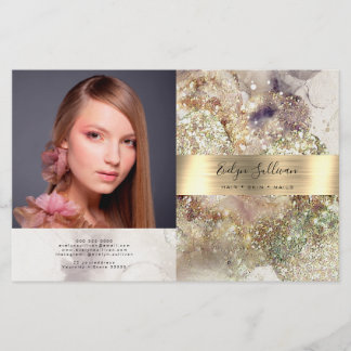 Glitzer Aquarell- und Folienbroschüre