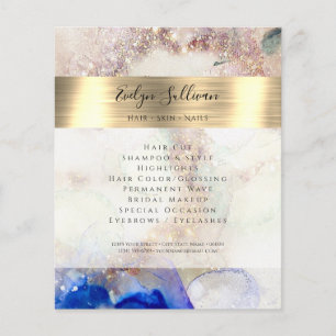 Glitzer Aquarell und Goldenen Foil Flyer