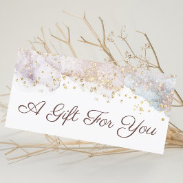 Glitzer Aquarellfarben-Geschenkgutschein