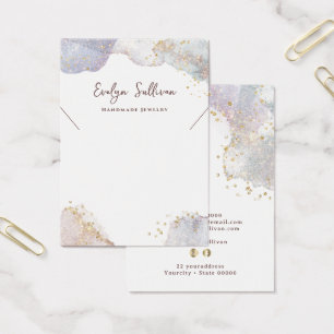 Glitzer Aquarellformen Halskette-Display-Karte
