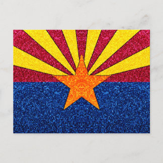 Glitzer Arizona-Fahnenkarte Postkarte