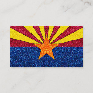 Glitzer Arizona-Flag - anpassbare Visitenkarten Visitenkarte