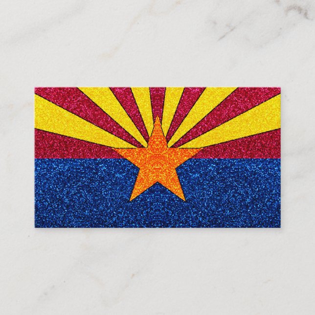 Glitzer Arizona-Flag - anpassbare Visitenkarten Visitenkarte (Vorderseite)