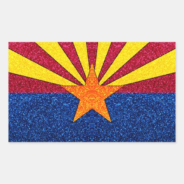 Glitzer Arizona Rechteck Aufkleber (Vorderseite)