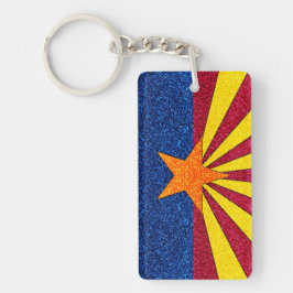 Glitzer Arizona-Rechteck-Schlüsselanhänger Schlüsselanhänger