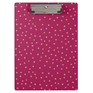 Glitzer auf Rosa Klemmbrett