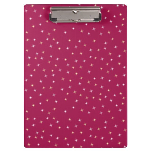 Glitzer auf Rosa Klemmbrett (Vorderseite)