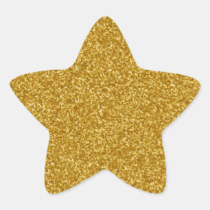 Glitzer-Aufkleber für Gold-Imitate Stern-Aufkleber