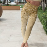 Glitzer aus vergoldetem Metall Leggings<br><div class="desc">Ein trendiges Design mit schicken Leggings,  hübsch vergoldetem Glitzer auf goldgebürstetem metallischem Hintergrund.</div>