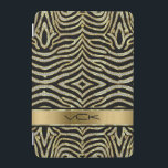 Glitzer aus Weiß und Gold mit schwarzen Zebrastrei iPad Mini Hülle<br><div class="desc">Weißer Glitzer und Glitzern,  Goldakzente,  Zebrastreifen,  Tiermuster. Anpassbare Monogramm. Wenn Sie Hilfe beim Anpassen,  Ändern von Farben oder anderen Designs benötigen,  kontaktieren Sie ArtOnWear Designer.Kostenlose Textformatierung mit Live-Hilfe,  die auf Anfrage verfügbar ist.</div>
