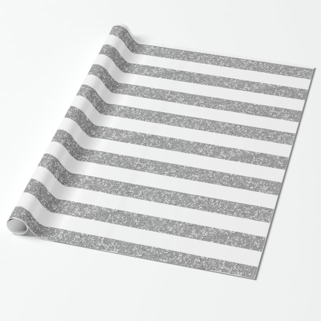 Glitzer-Aussehen-Streifenumrandungspapier Geschenkpapier (Ungerollt)