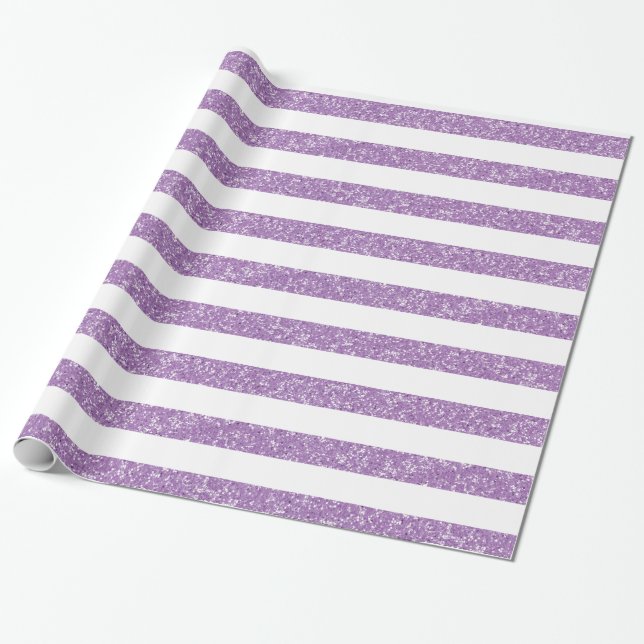 Glitzer-Aussehen-Streifenumrandungspapier Geschenkpapier (Ungerollt)