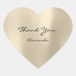 Glitzer Beauty Name Bridal Herzlichen Dank Champai Herz-Aufkleber