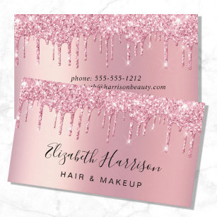 Glitzer Beauty Pink Visitenkarte