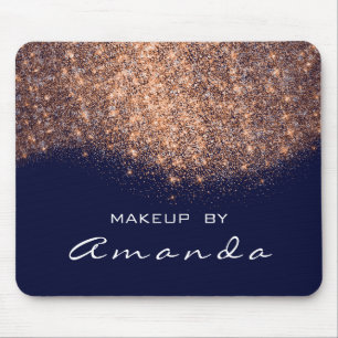 Glitzer Beauty Studio Makeup Kupfer Blue Navy Name Mousepad