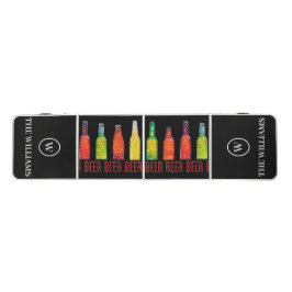 Glitzer Beflasche Eigener Familienname und Monogra Beer Pong Tisch