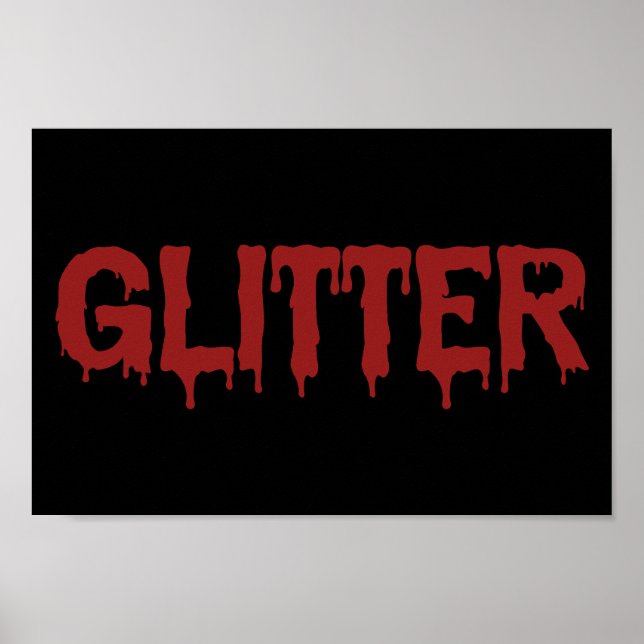 Glitzer bei Typografie Poster (Vorne)