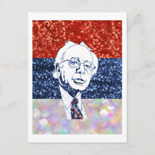 Glitzer bernie sanders postkarte