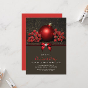 Glitzer Berries & Bauble mit Jewel Booking Weihnac Einladung