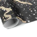 Glitzer Black Foxier Gold Marble Shiny Metallic Geschenkpapier<br><div class="desc">Minimalismus und Eleganz nach den Trends der Inneneinrichtung. Für viele Luxus-Glam-Situationen</div>