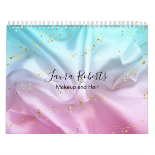 Glitzer Blau und Rosa Kalender