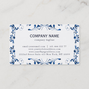 Glitzer Blue Mandala Business Card Visitenkarte