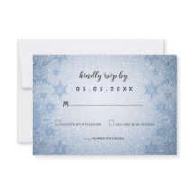 Glitzer Blue Snowflakes Winterhochzeit