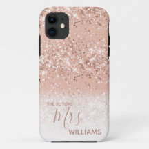Glitzer Blush Pink Rose Gold Future Frau Bride