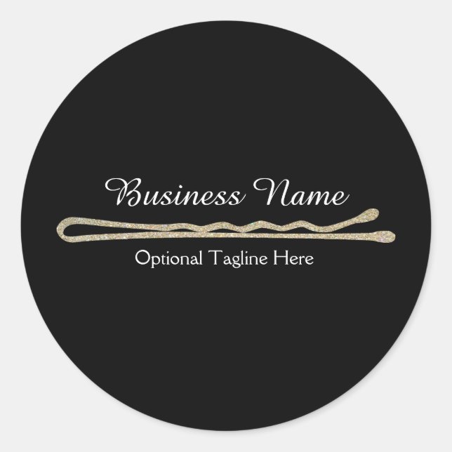 Glitzer Bobby Button Round Aufkleber (Vorderseite)