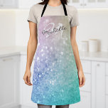 Glitzer Bokeh Glamour Elegant Schürze<br><div class="desc">Dieses farbenfrohe,  bunt gestylte Glitzer-Muster lässt sich einfach mit Ihrem individuelle Name und/oder Monogramm personalisieren.</div>