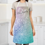 Glitzer Bokeh Glamour Elegant Schürze<br><div class="desc">Dieses farbenfrohe,  bunt gestylte Glitzer-Muster lässt sich einfach mit Ihrem individuelle Name und/oder Monogramm personalisieren.</div>