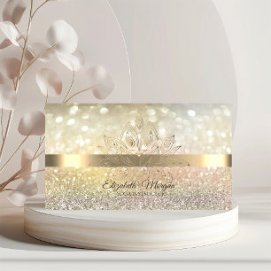 Glitzer Bokeh Gold, Lotus Blume Yoga Visitenkarte