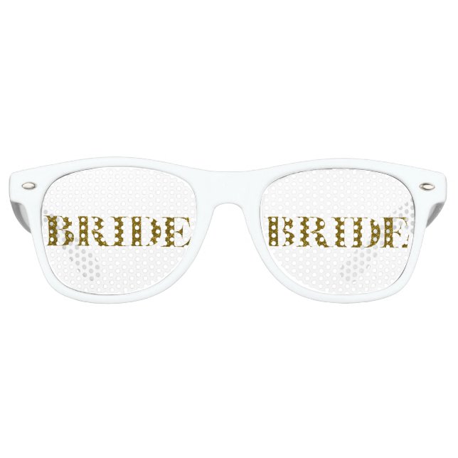 Glitzer Bride Gold Sonnenbrille (Vorderseite)