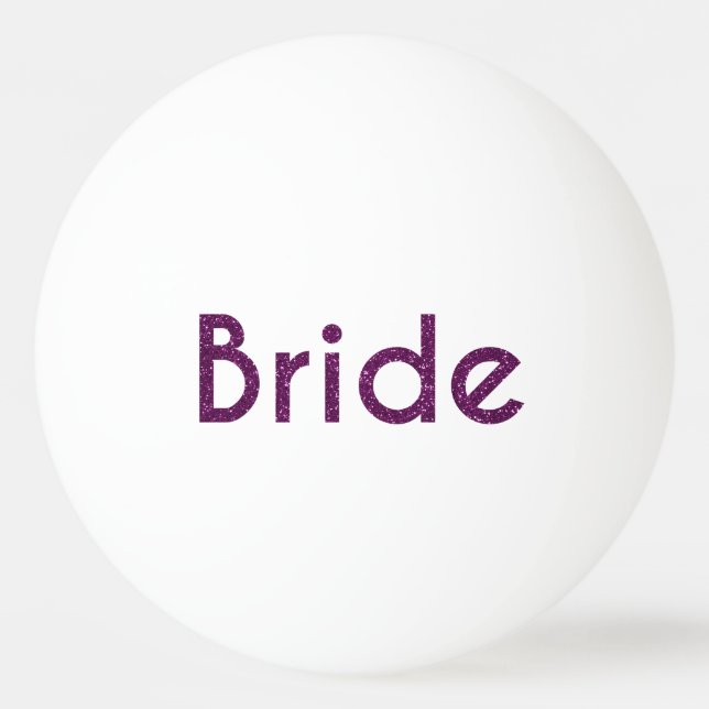 Glitzer Bride Lila Tischtennisball (Vorderseite)