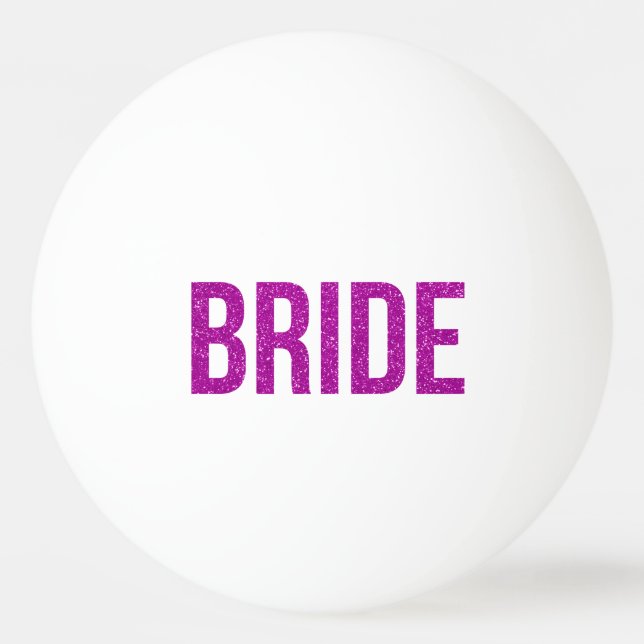 Glitzer Bride Pink Tischtennisball (Vorderseite)
