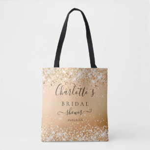 GLITZER BRIDESMAID GIFT TOTE BAG