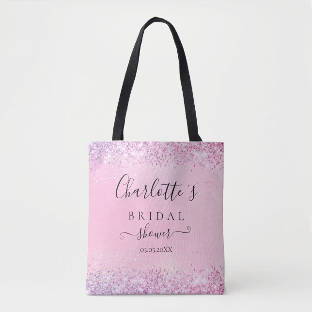 GLITZER BRIDESMAID GIFT TOTE BAG (Vorderseite)
