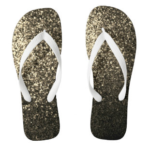 Glitzer Bronze Flip Flops