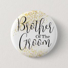 Glitzer-Bruder des Bräutigams Hochzeitsknopf Button