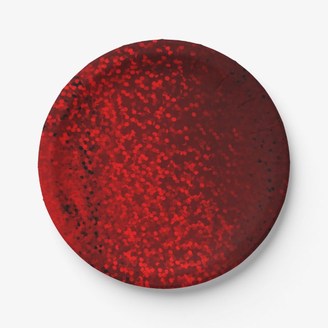 Glitzer-Buchse-Funkeldruck Pappteller (Vorderseite)