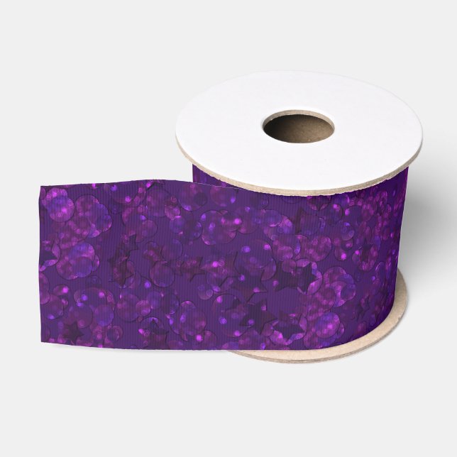 Glitzer-Buchse-Funkeldruck Ripsband (Spule)