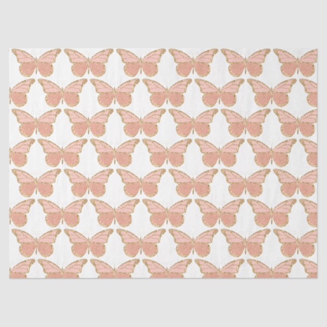 Glitzer Butterflies Serie Design 3 Seidenpapier (Vorderseite)