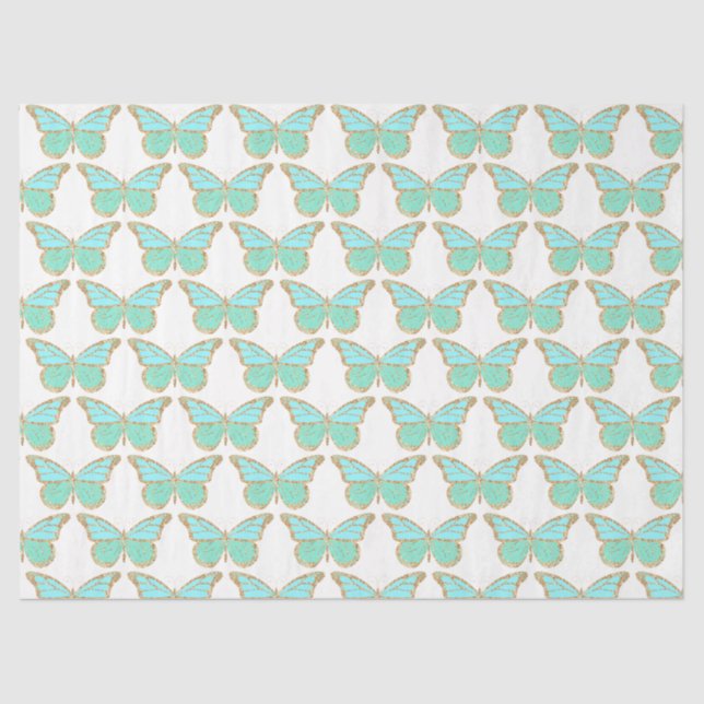 Glitzer Butterflies Serie Design 6 Seidenpapier (Vorderseite)