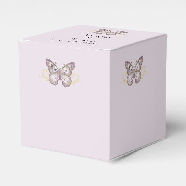 Glitzer Butterfly auf der Lavendel-Gastgeschenk Ho Geschenkschachtel (Vorderseite)