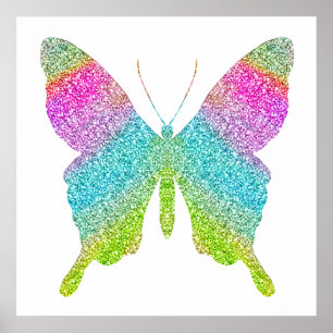 Glitzer Butterfly Poster