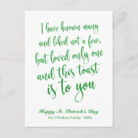 Glitzer Calligraphy Irish Toast St. Patrick's Day